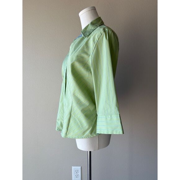 DCC y2k stripped stretch zip front top - Picture 5 of 7